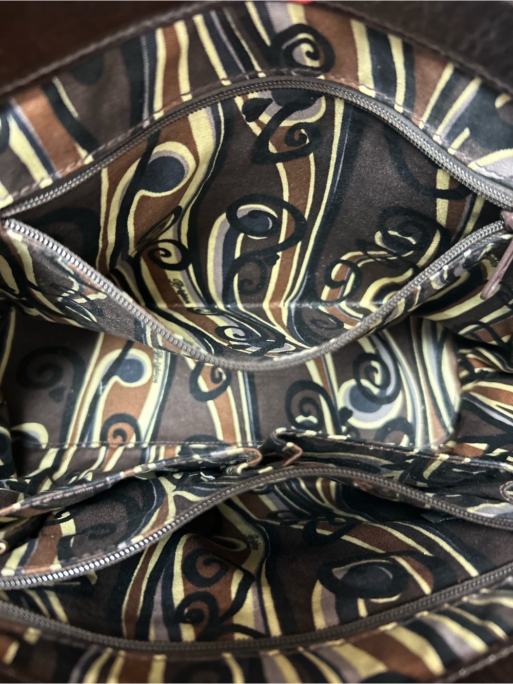Brighton Brown Patchwork Leather Tote with Heart Charm - Picture 12 of 15